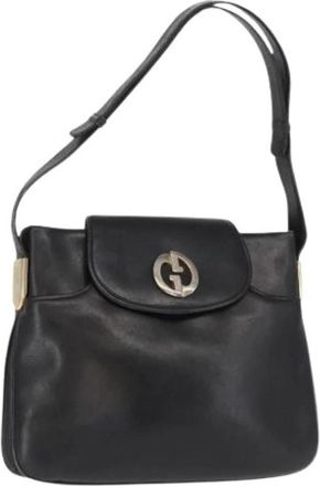 Gucci Pre-owned Shoulder Bag - Dames - Vintage Schoudertas - Zwart - ONE Size - Leer - Vintage