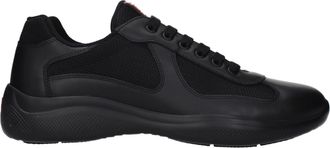 Prada Sneakers Americas Pokal Herrens Stoff Schwarz