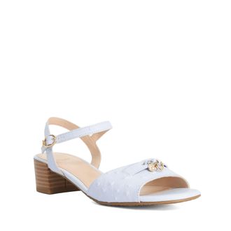 Dune London Womens Ladies Jaxxton - Open Toe Block Heel Sandals - Blue - Size UK 7