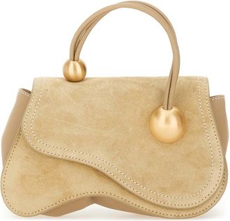Cult Gaia Mini Shoulder Bag With Wavy Silhouette And Gold Accents