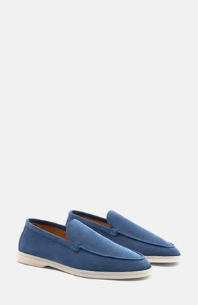 Scarosso Ludovico Loafers in Steel Blue - Suede at Nordstrom, Size 40.5