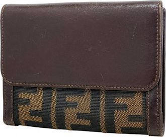 Fendi Brown Nylon Canvas Wallet (Bi-Fold) (Pre-Owned)