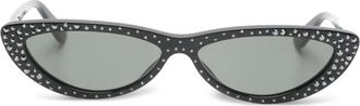 Alexander McQueen Eyewear Zonnebril met cat-eye montuur - Zwart