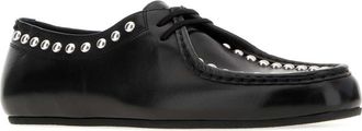 Jil Sander Mens Black Leather Lace-Up Shoes 001 Scarpe Stringate