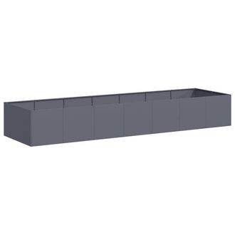 Berkfield Home Planter Anthracite 280x80x40 cm Steel in Dark Grey | Size: 280 x 80 x 40 cm