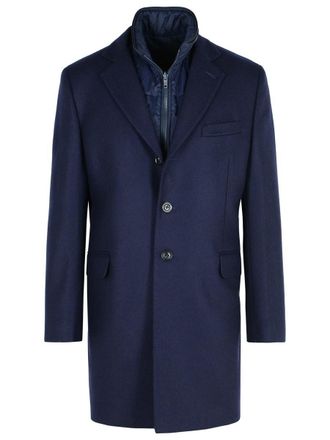 Fay Blue Wool Blend Coat