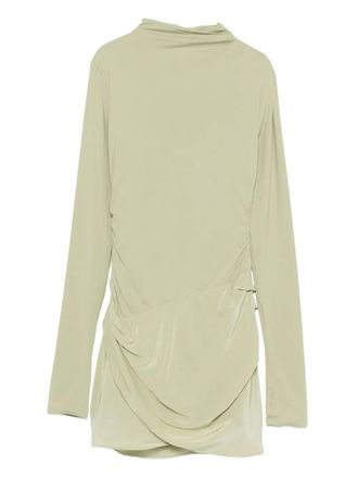 Sir. Milesi front-drape mini dress - women - Silk - 2 - Green