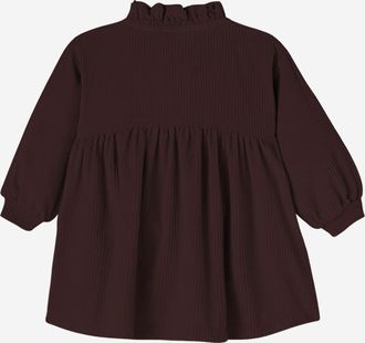 1+ in the family Girls Dress Nathalie Cotton Velvet Bordeaux