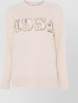 Max Mara crew neck wool-cashmere blend sweater