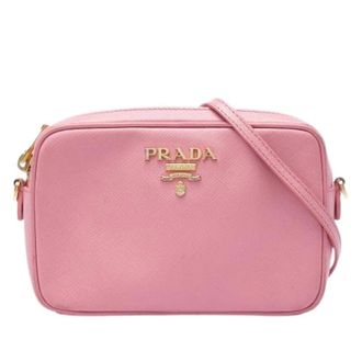 Prada Pre-owned Saffiano Crossbody Bag - Dames - Pre-owned - Roze - Maat: ONE Size Leer
