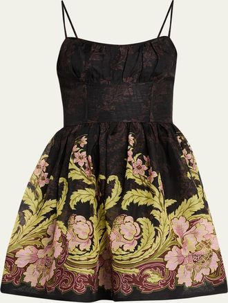 Cara Cara Alba Floral Fit-And-Flare Mini Dress