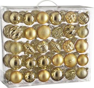 house of seasons Bola de navidad unbreakable baubles oro h7xb7xl7cm