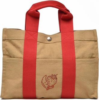 Sky High Farm Beige Cotton Canvas Handbag