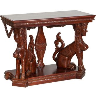 Biscottini International Biscottini - Tavolino Consolle in Legno da Salotto Ingresso Classico Alzata Poggiavasi