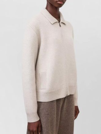Lisa Yang cashmere ribbed fitted cardigan jacket
