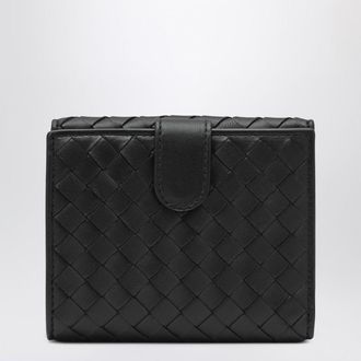 Bottega Veneta Black Intrecciato Horizontal Wallet