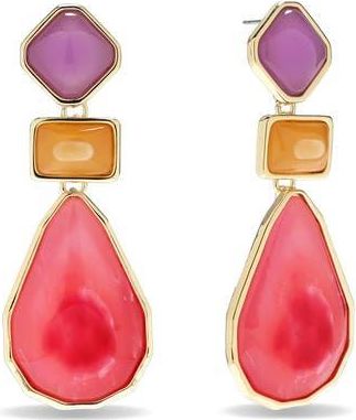 Eye Candy Los Angeles Vera Statement Drop Earrings in Gold at Nordstrom Rack