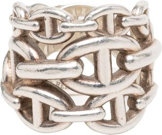 Herm&egrave;s Silver 925 Band Ring (Pre-Owned)