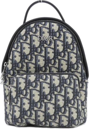 Dior Blue Canvas Backpack (Pre-Owned)