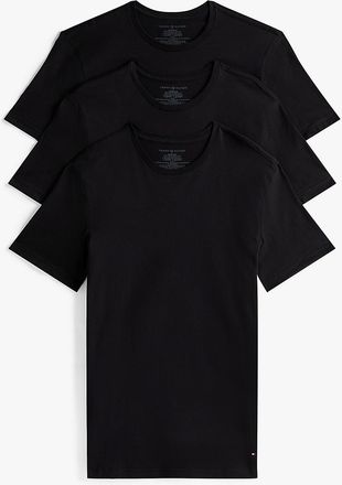 Tommy Hilfiger Mens Cotton Classics Crewneck Undershirt 3-Pack - Black - XL