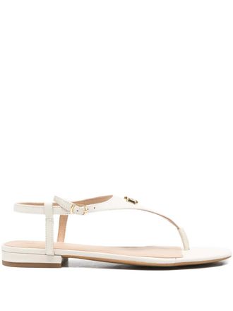 Lauren Ralph Lauren thong-strap leather sandals - White