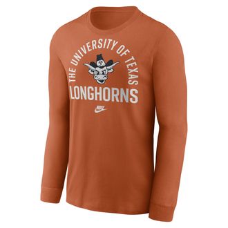 Nike Texas Legacy Arched Logo Nike Mens College Long-Sleeve T-Shirt in Orange | NKAC81FTXV-0TP