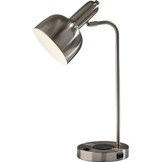 Adesso Rico Supercharger Desk Lamp in Brushed Steel at Nordstrom
