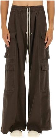 Rick Owens Double Cargo Jumbo Belas - Heren - Wijde Broeken - Bruin - M - Katoen - Broeken