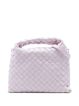 Bottega Veneta 2012-2025 Mini Calfskin Intrecciato Hop satchel - women - Calf Leather - One Size - Pink