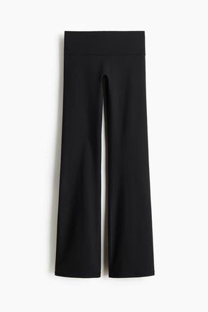 H&M Low Waist Flared Sports Leggings With Softmove in Black at Nordstrom, Size X-Large