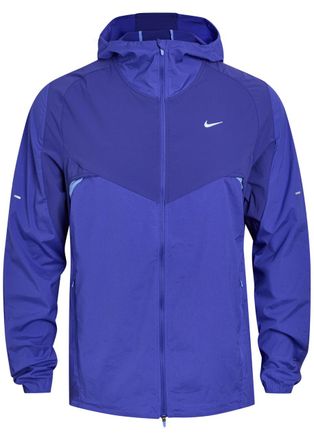 Nike Dri-fit Hooded Stretch-nylon Running Jacket - Blue - XL