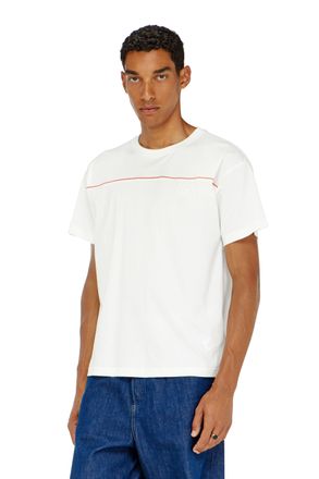 Diesel T-shirt with contrast piping - T-Shirts - Man - White