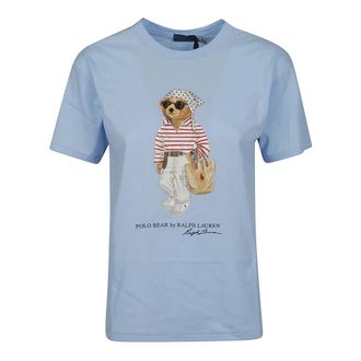 Polo Ralph Lauren T-Shirts, female, Blue, Size: M Bear T-shirt
