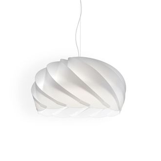 Linea Zero Suspensi&oacute;n Blanca En Metal Cromado Cm. 55x35h