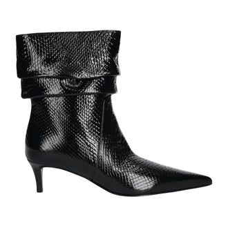 Michael Kors Dawn Heeled Boot - Dames - Schoenen - Zwart - Maat: 36 EU Leer