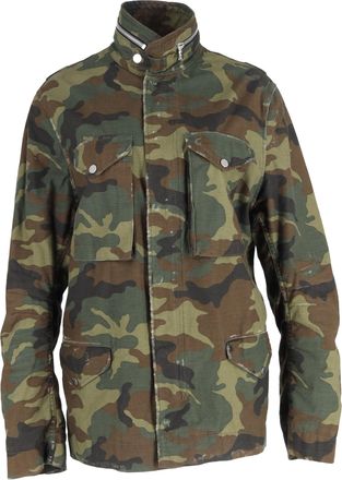 Amiri M-65 Camouflage-Print Field Jacket in Green Cotton