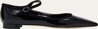 Manolo Blahnik Perdiccamod Patent Leather Ballerina Flats