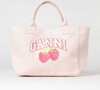 Ganni Borsa tote in canvas di cotone riciclato con stampa logo