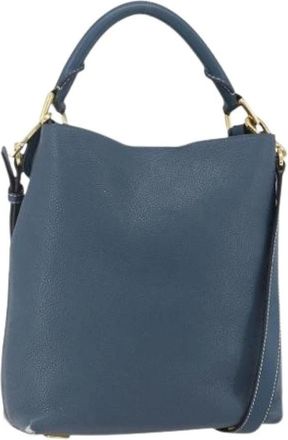 Loewe Pre-owned Handbags, female, Blue, Size: ONE SIZE Pre-owned Leather Handbag
