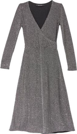 Karl Lagerfeld Jersey Rhinestone Jurk - Dames - Casual kleedjes - Zwart - S - Kleedjes