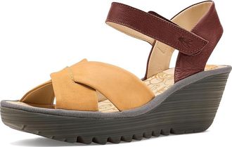 FLY London Yorg607fly Womens Sandals Bumblebeetan : EU 41 (US Womens 10-10.5) M, Leather