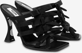 Moschino Sandali in raso - Nero