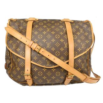 Louis Vuitton Saumur Monogram Canvas Brown Canvas Handbag (Pre-Owned)
