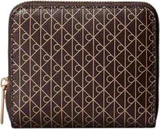 Calvin Klein Cartera cuadrada con cremallera Emblem - Accessories - Mujer - Marr&oacute;n - ONE SIZE