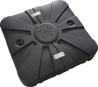 Relaxdays Soporte Para Parasol Relaxdays, Rellenable, Con Ruedas Y Base En Cruz, 85 X 85 Cm, Pl&aacute;stico, Para Parasol Lateral, Negro