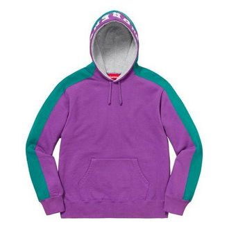 SUPREME FW18 Paneled Hooded Sweatshirt Violet SUP-FW18-775