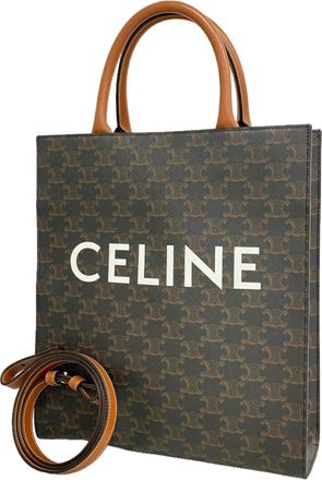 Celine Brown Pvc Tote Bag (Pre-Owned)