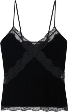 Zadig&Voltaire TOP Cishi Velvet - Dames - Tops zonder mouwen - Zwart - L - Tops