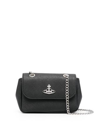 Vivienne Westwood Borsa a tracolla con decorazione Orb - Nero