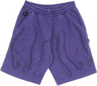 Octopus Amethist Geverfde Sweatshorts Lichtgewicht Trainingspak - Heren - Korte Broeken - Paars - XL - Katoen - Korte Broeken